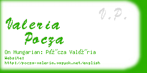 valeria pocza business card